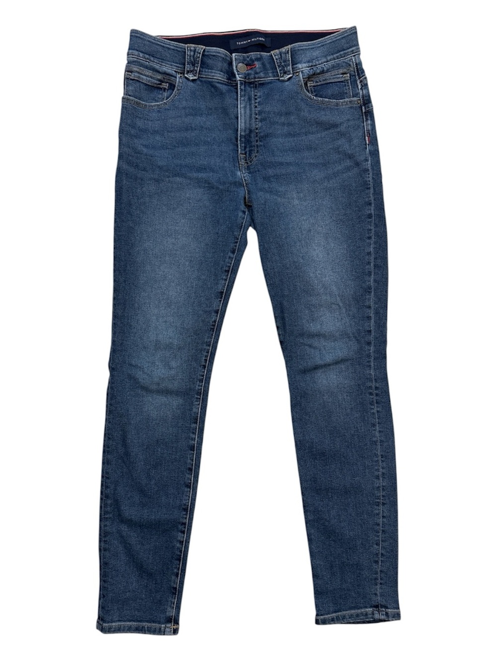 ⭐️ Tommy Hilfiger Women's Skinny Stretch Jeans in Dark Blue WITH FLAW- size 10